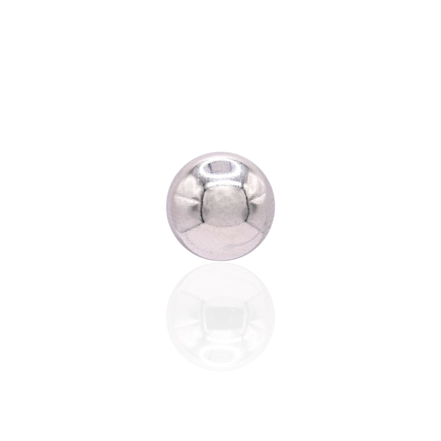 9mm Lightweight Ball Stud Earrings 14K White Gold Butterfly Backs