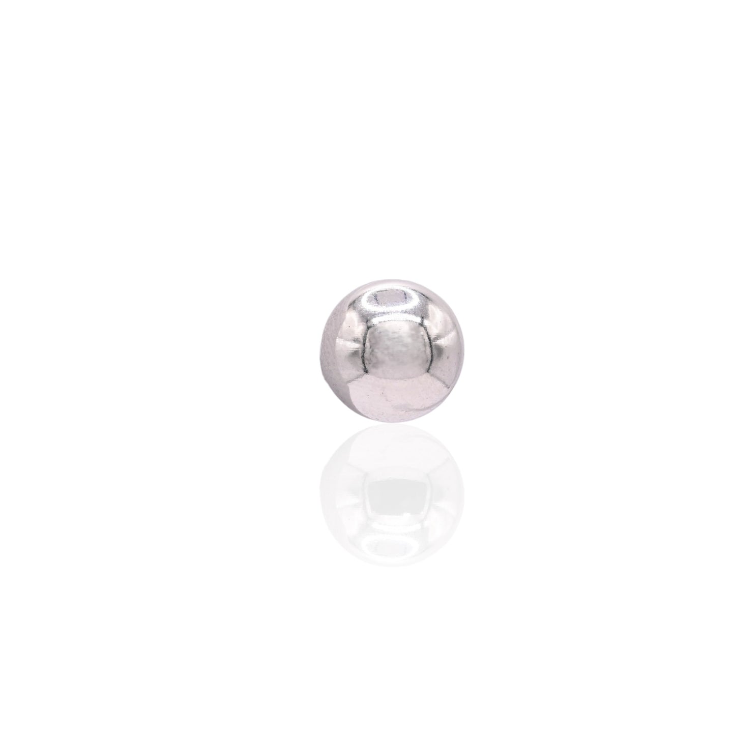 9mm Lightweight Ball Stud Earrings 14K White Gold Butterfly Backs