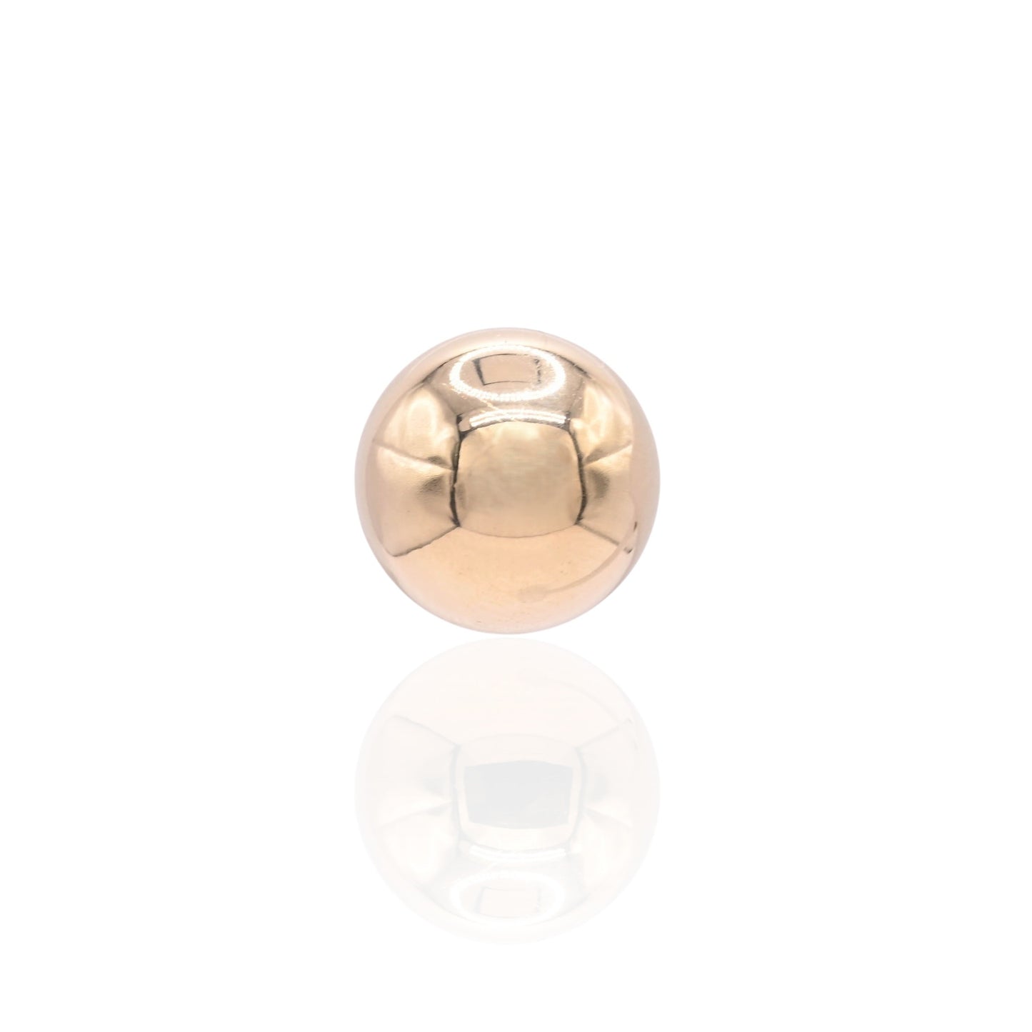 10mm Lightweight Ball Stud Earrings 14K Yellow Gold Butterfly Backs