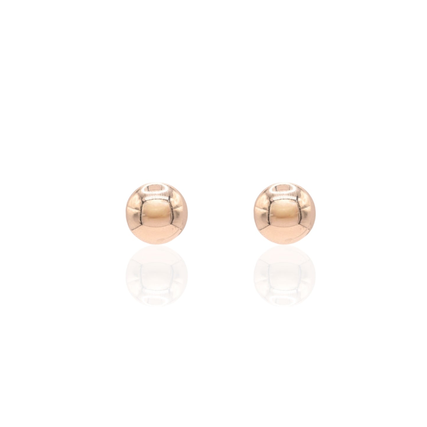 9mm Lightweight Ellipses Stud Earrings 14K Yellow Gold Butterfly Backs