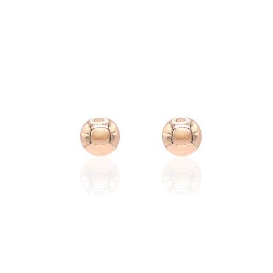 9mm Lightweight Ellipses Stud Earrings 14K Yellow Gold Butterfly Backs