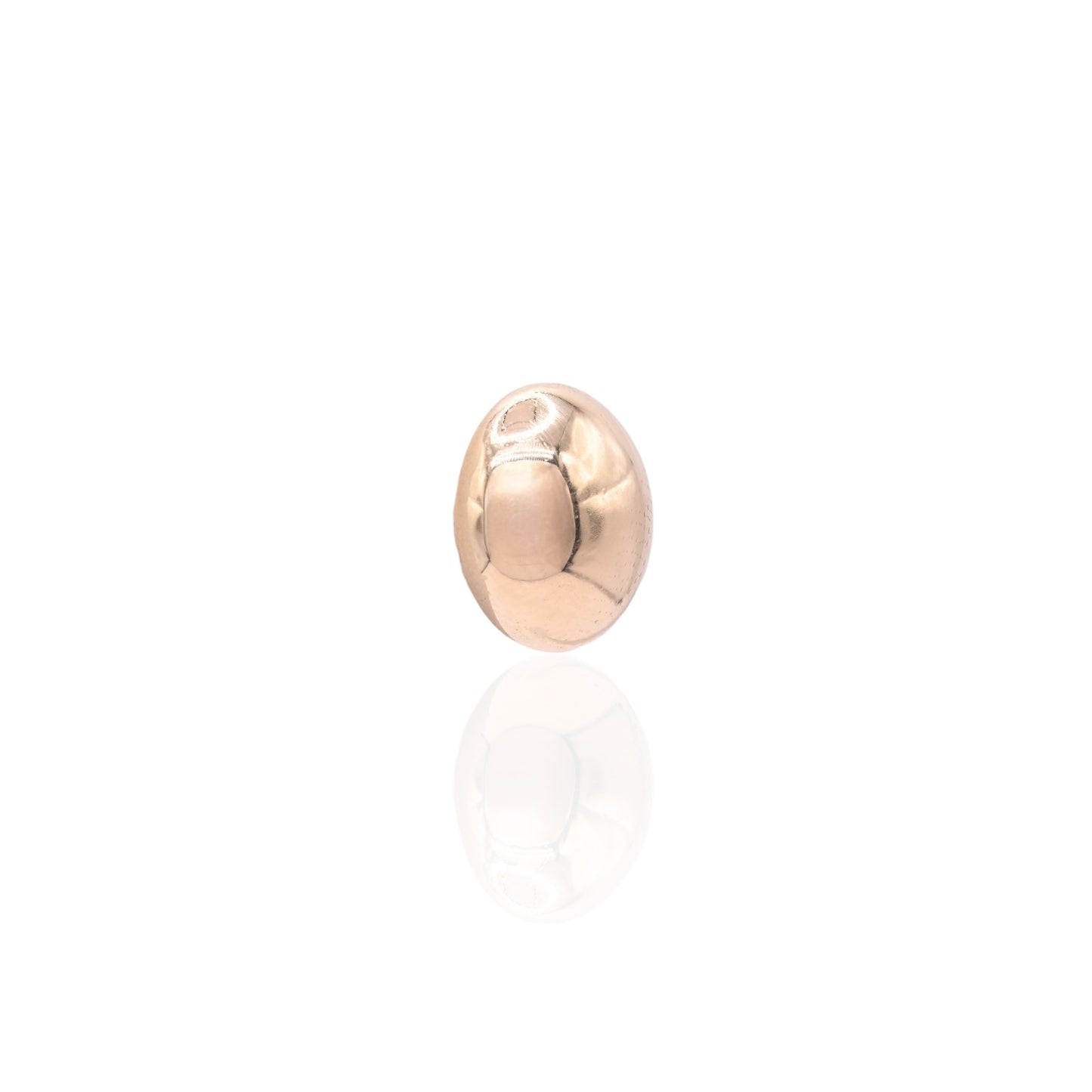 9mm Lightweight Ellipses Stud Earrings 14K Yellow Gold Butterfly Backs