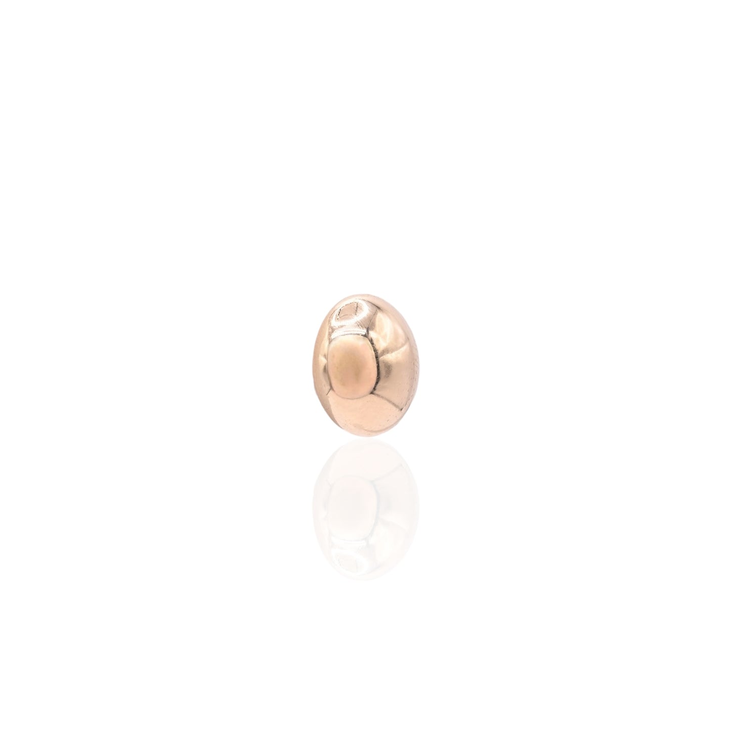 9mm Lightweight Ellipses Stud Earrings 14K Yellow Gold Butterfly Backs