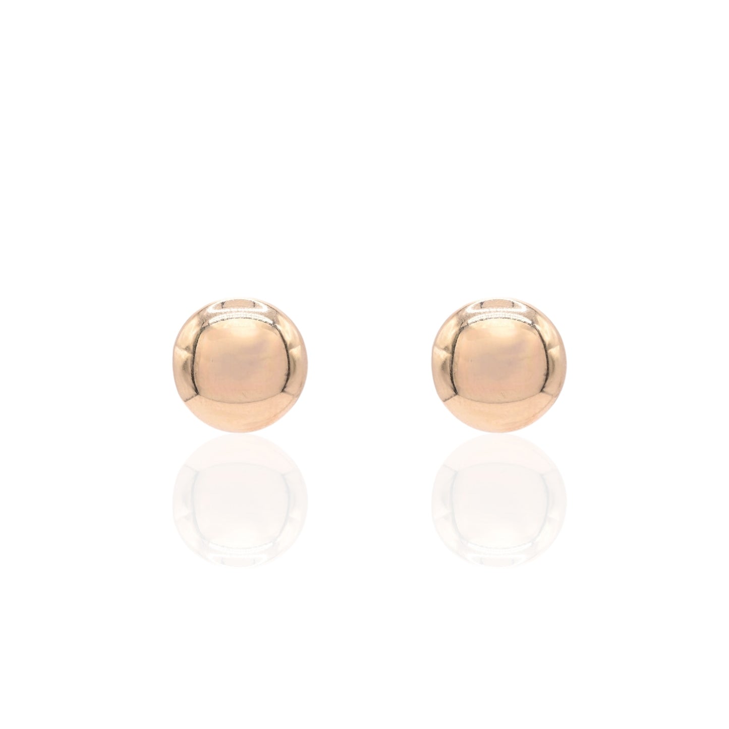 11mm Lightweight Ellipses Stud Earrings 14K Yellow Gold Butterfly Backs