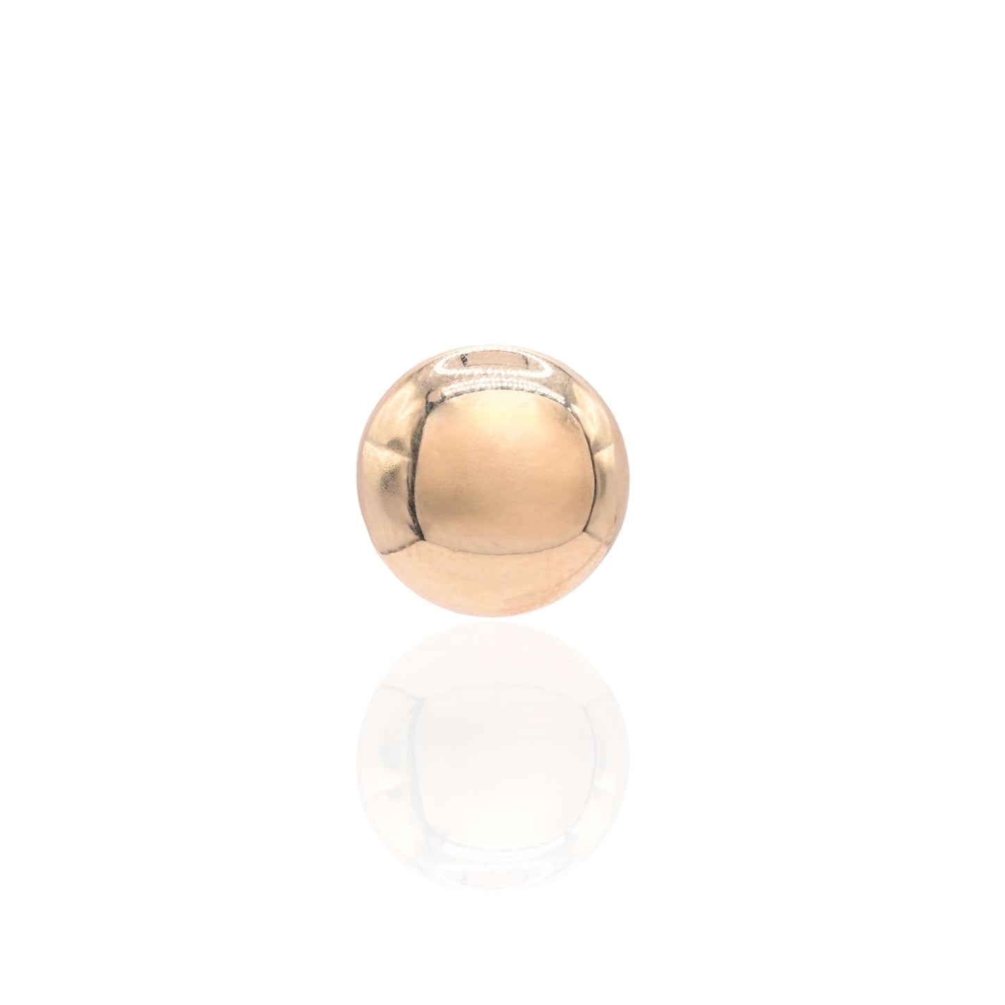 11mm Lightweight Ellipses Stud Earrings 14K Yellow Gold Butterfly Backs