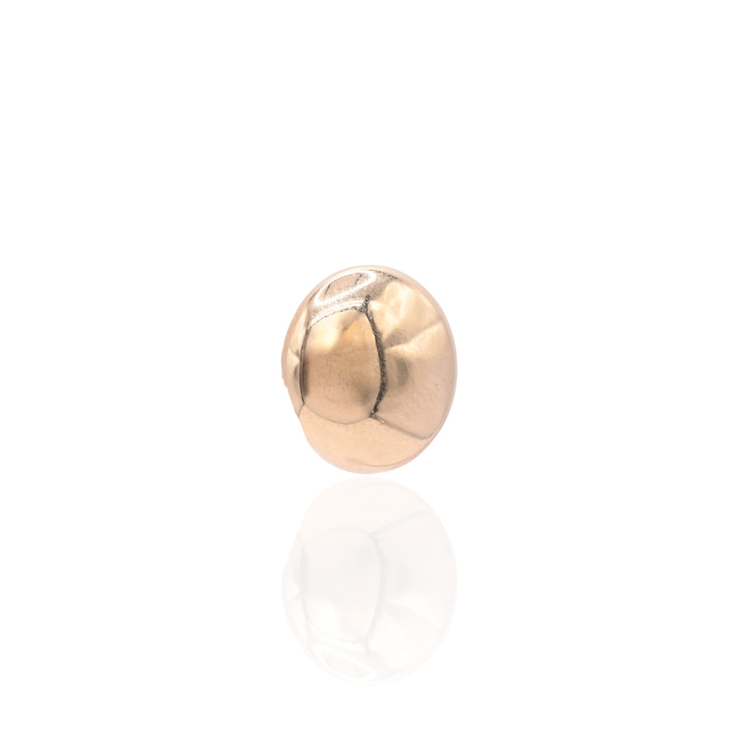 11mm Lightweight Ellipses Stud Earrings 14K Yellow Gold Butterfly Backs