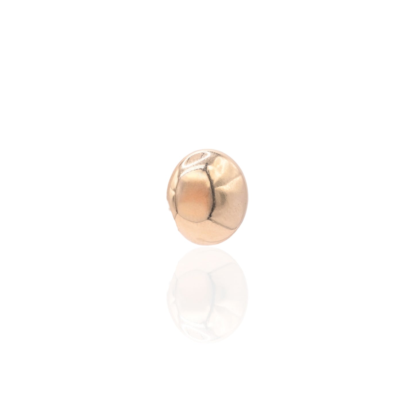 11mm Lightweight Ellipses Stud Earrings 14K Yellow Gold Butterfly Backs