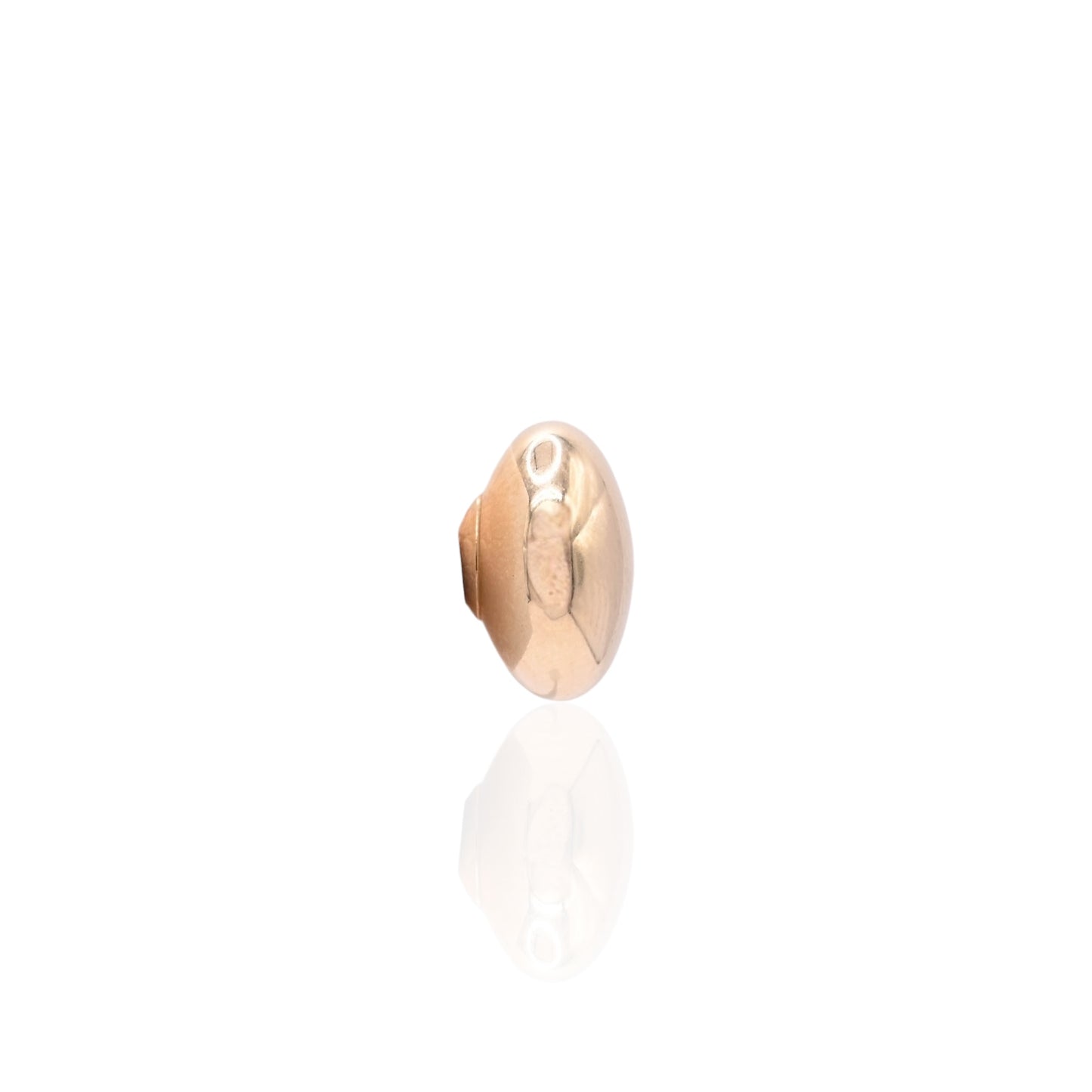 11mm Lightweight Ellipses Stud Earrings 14K Yellow Gold Butterfly Backs