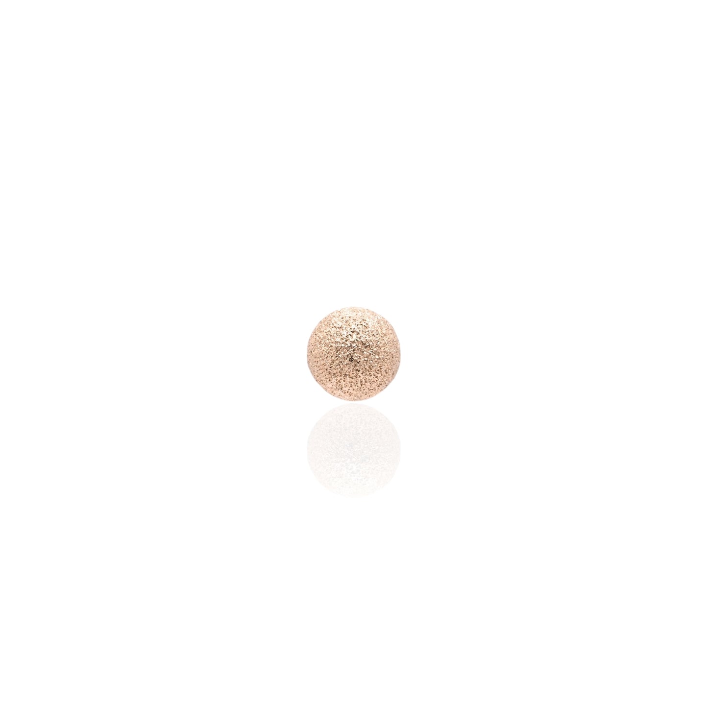 Sand-Finished Lightweight Ball Stud Earrings 14K Yellow Gold with Butterfly Backs 7mm