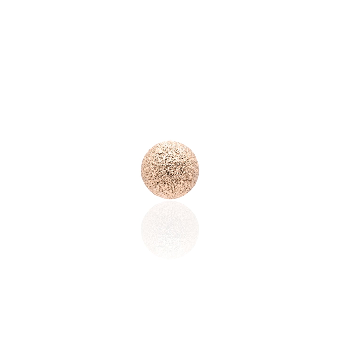 Sand-Finished Lightweight Ball Stud Earrings 14K Yellow Gold with Butterfly Backs 7mm