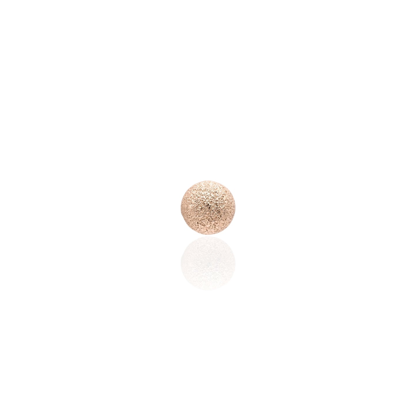 Sand-Finished Lightweight Ball Stud Earrings 14K Yellow Gold with Butterfly Backs 7mm