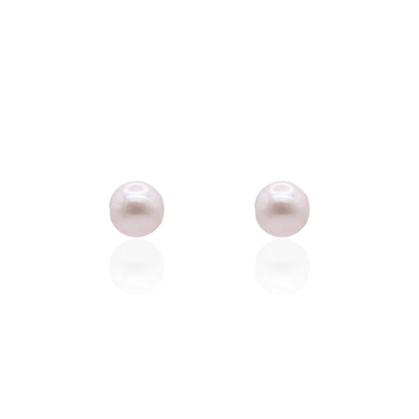 9mm Cultured Pearl Stud Earrings14K Yellow Gold with Butterfly Backs
