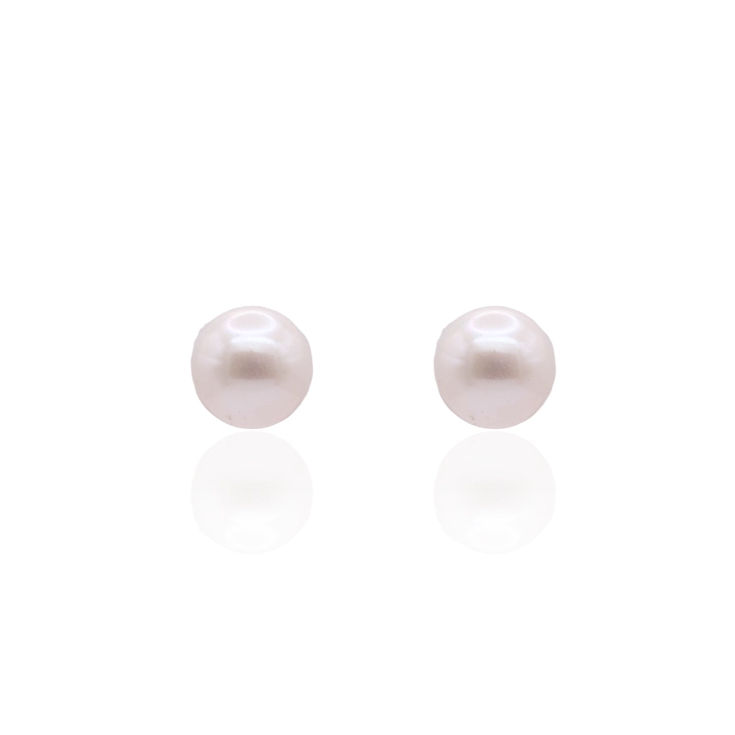 9mm Cultured Pearl Stud Earrings14K Yellow Gold with Butterfly Backs