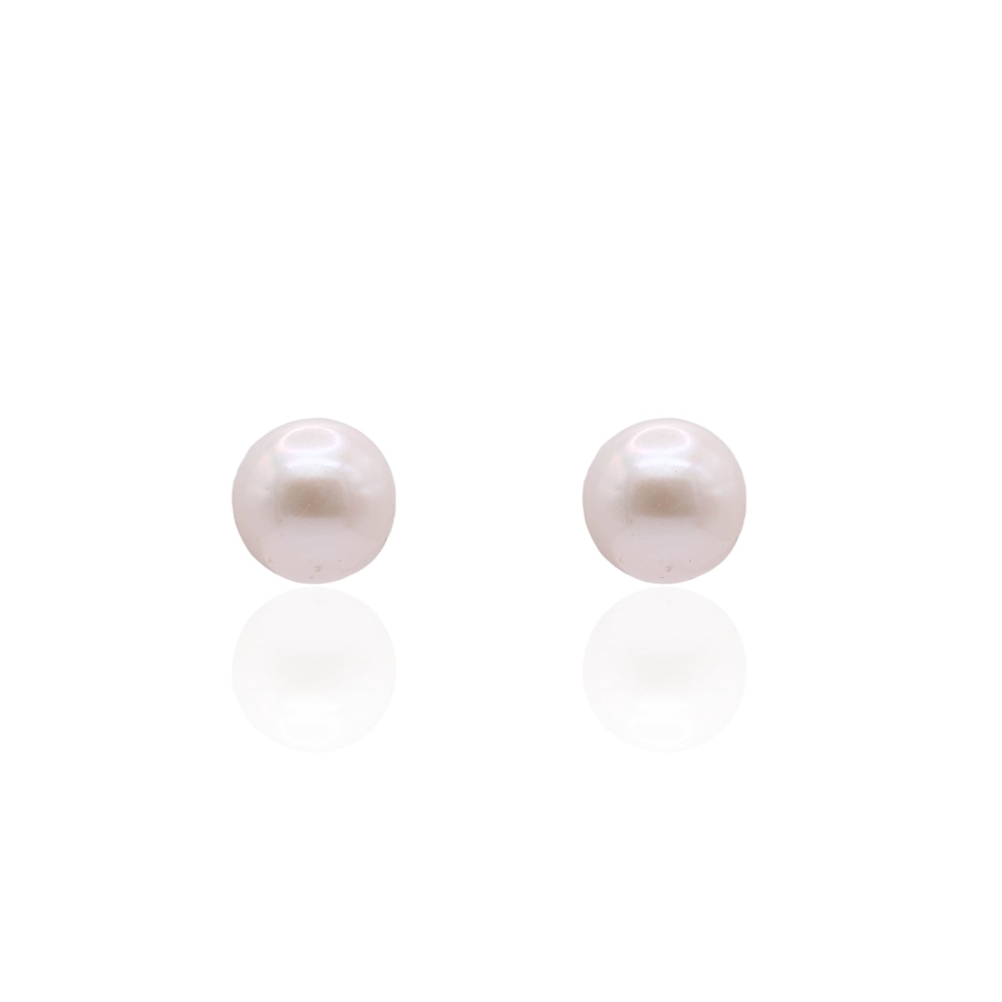 9mm Cultured Pearl Stud Earrings14K Yellow Gold with Butterfly Backs