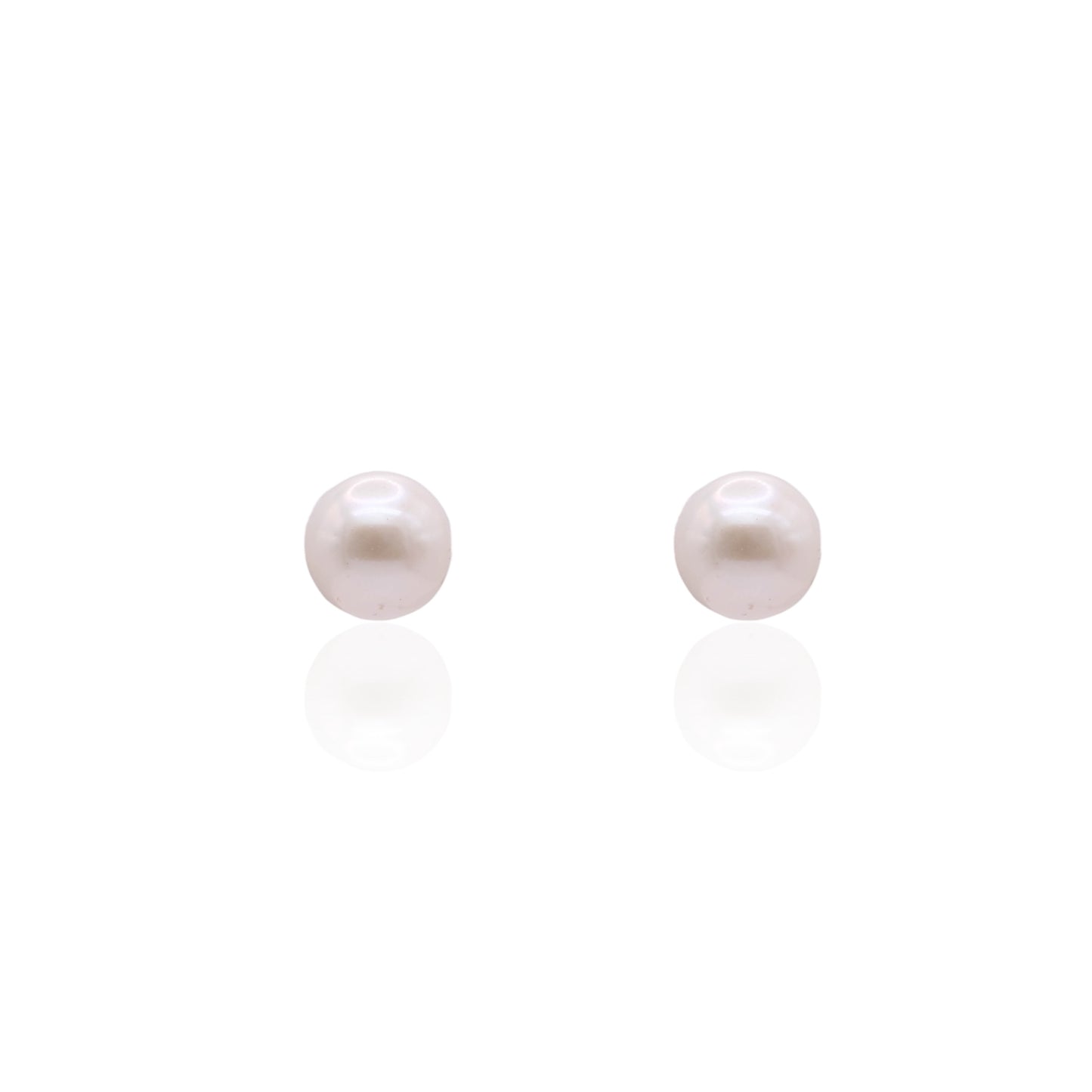 9mm Cultured Pearl Stud Earrings14K Yellow Gold with Butterfly Backs