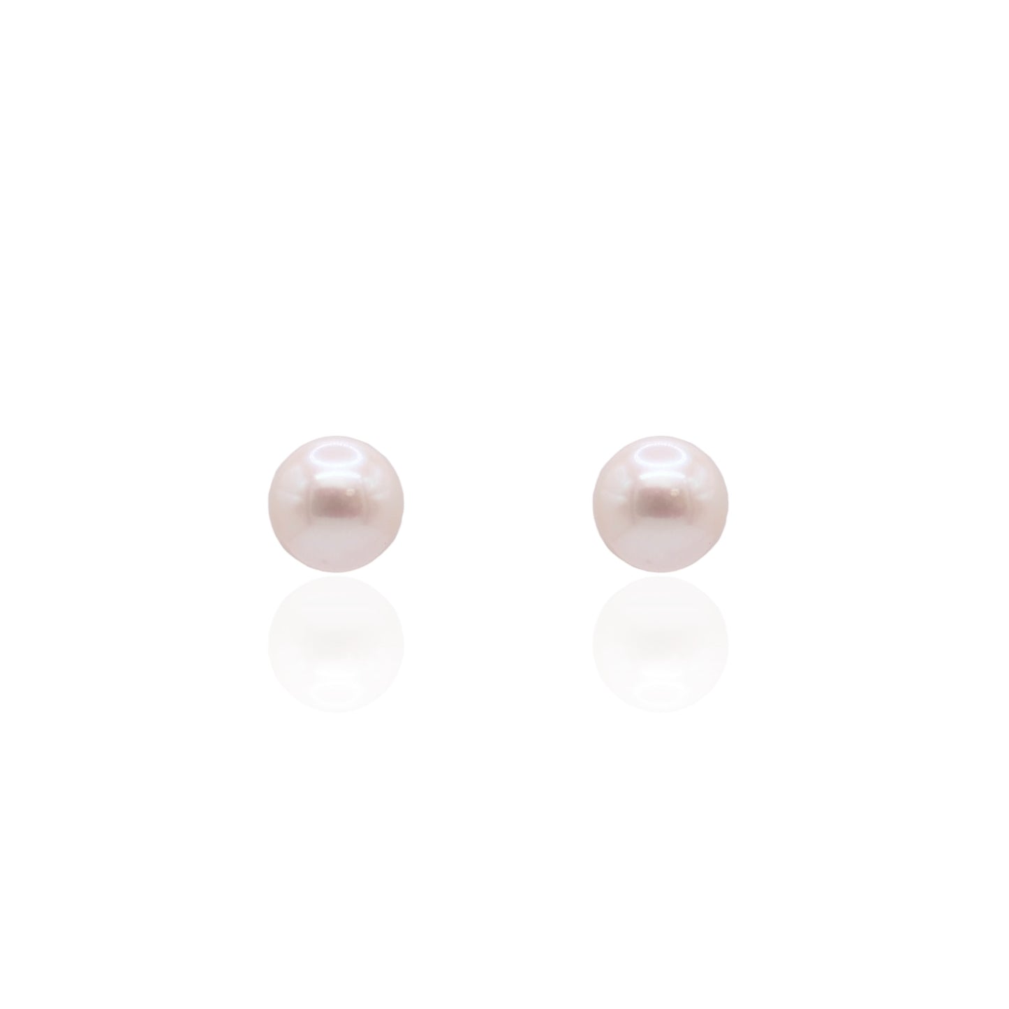 8mm Cultured Pearl Stud Earrings14K Yellow Gold with Butterfly Backs