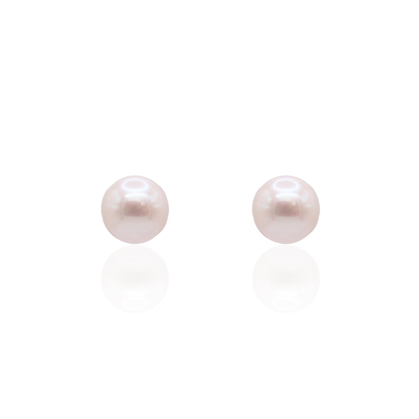8mm Cultured Pearl Stud Earrings14K Yellow Gold with Butterfly Backs