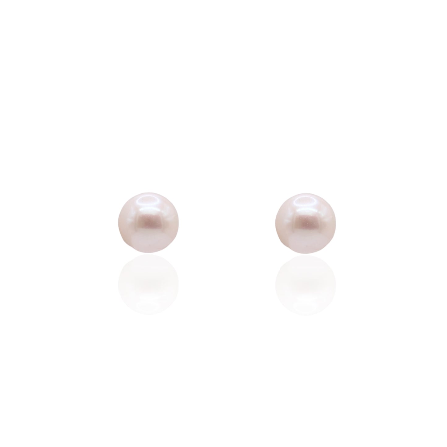 8mm Cultured Pearl Stud Earrings14K Yellow Gold with Butterfly Backs