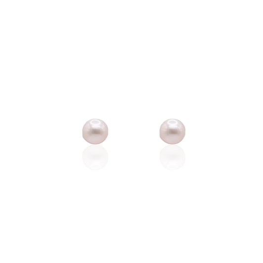 5mm Cultured Pearl Stud Earrings14K Yellow Gold with Butterfly Backs