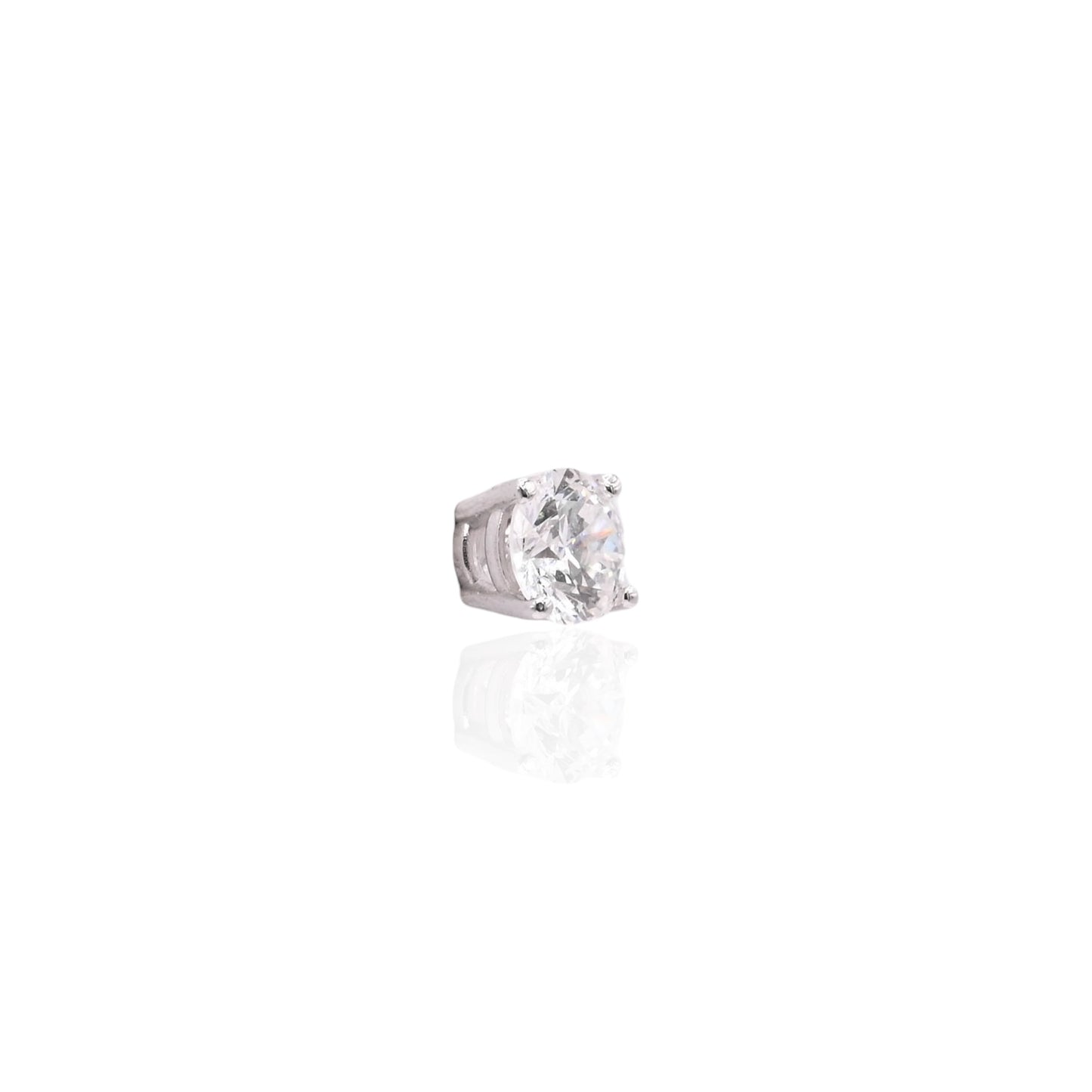 LAB DIAMOND 4mm Stud Earrings 14K White Gold with Screwbacks 0.50cttw