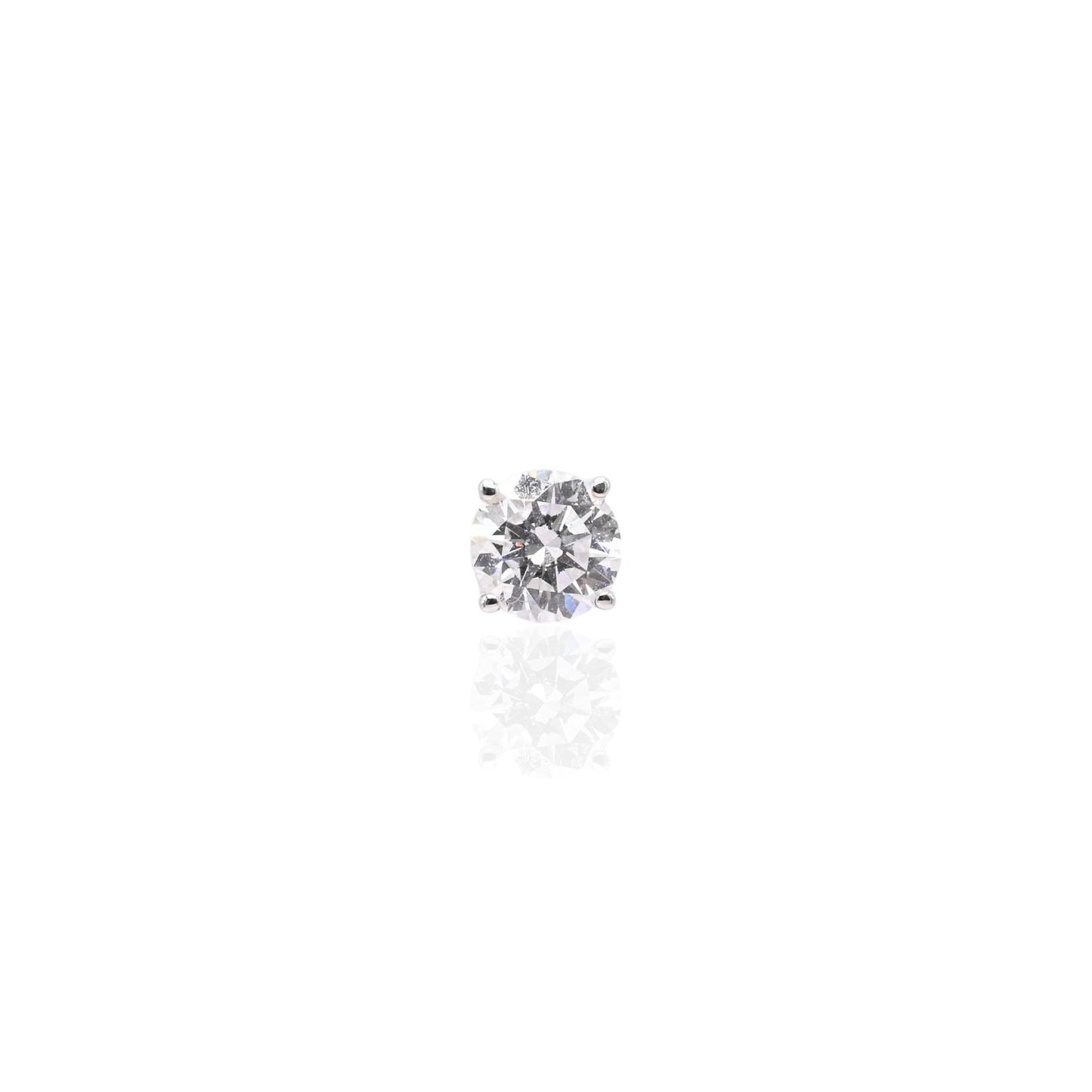 LAB DIAMOND 5mm Stud Earrings 14K White Gold with Screwbacks 1.00cttw