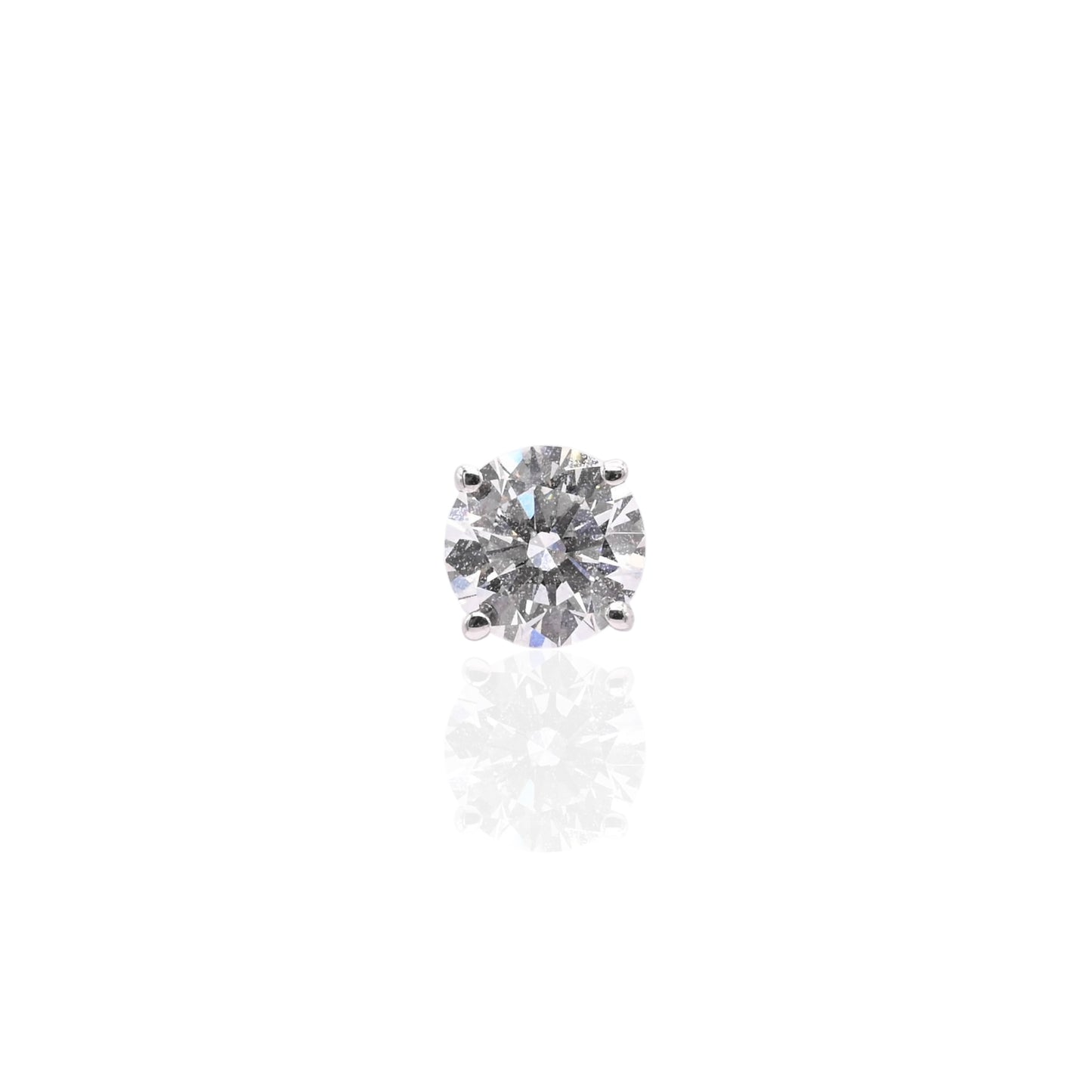LAB DIAMOND 6mm Stud Earrings 14K White Gold with Screwbacks 1.50cttw