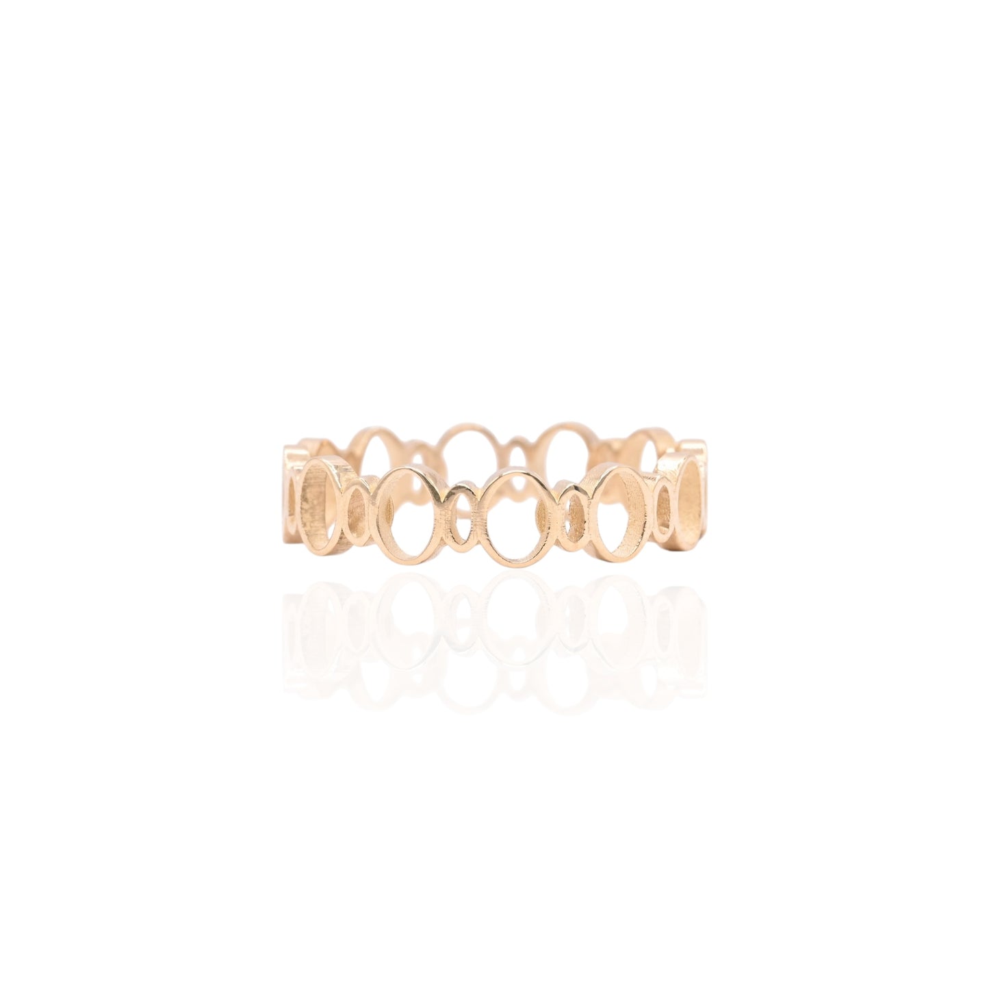 Open Circles Ring 14K Yellow Gold Size 7 (Larrea Original)