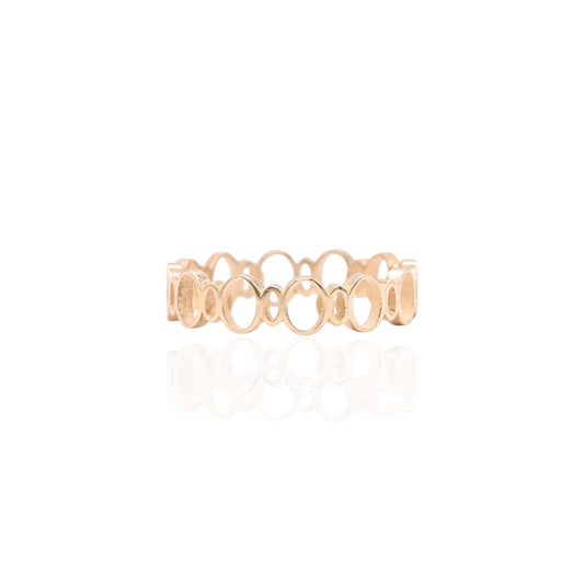 Open Circles Ring 14K Yellow Gold Size 7 (Larrea Original)
