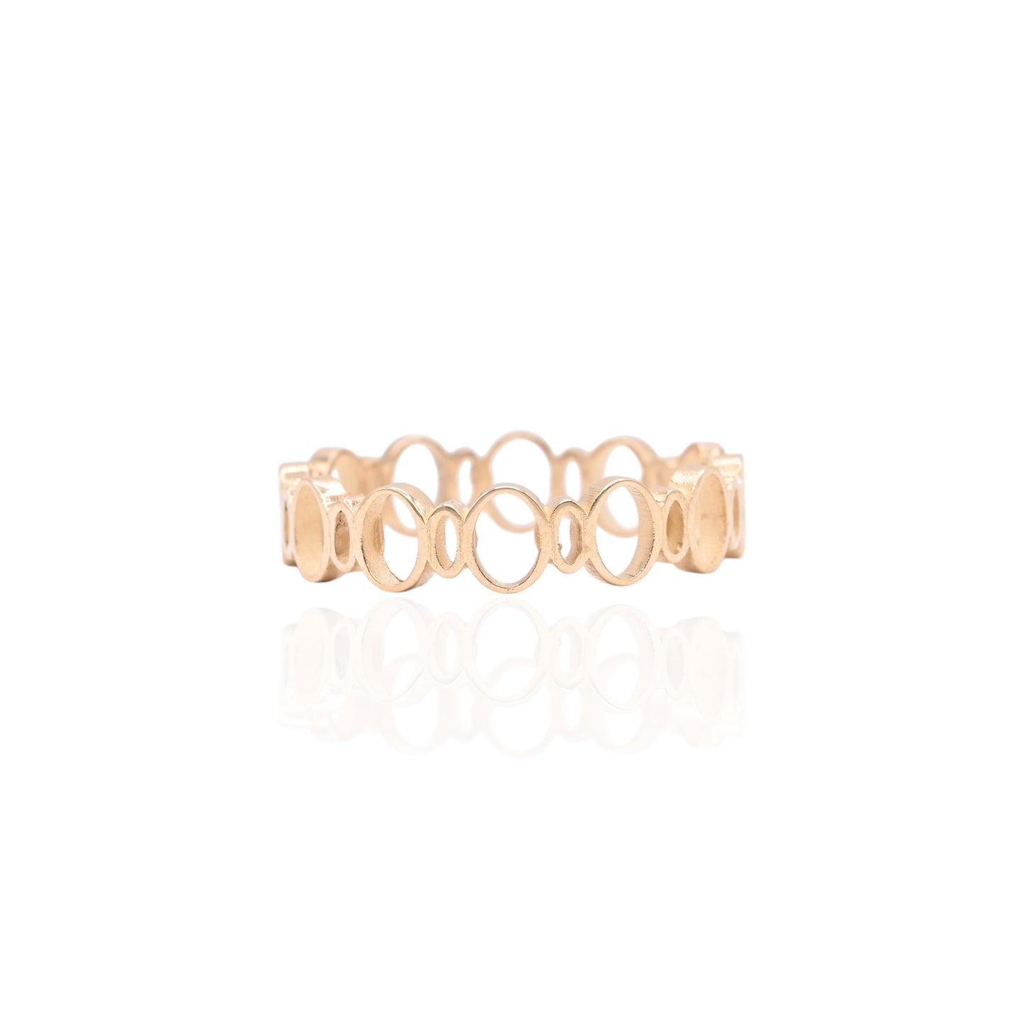 Open Circles Ring 14K Yellow Gold Size 7 (Larrea Original)