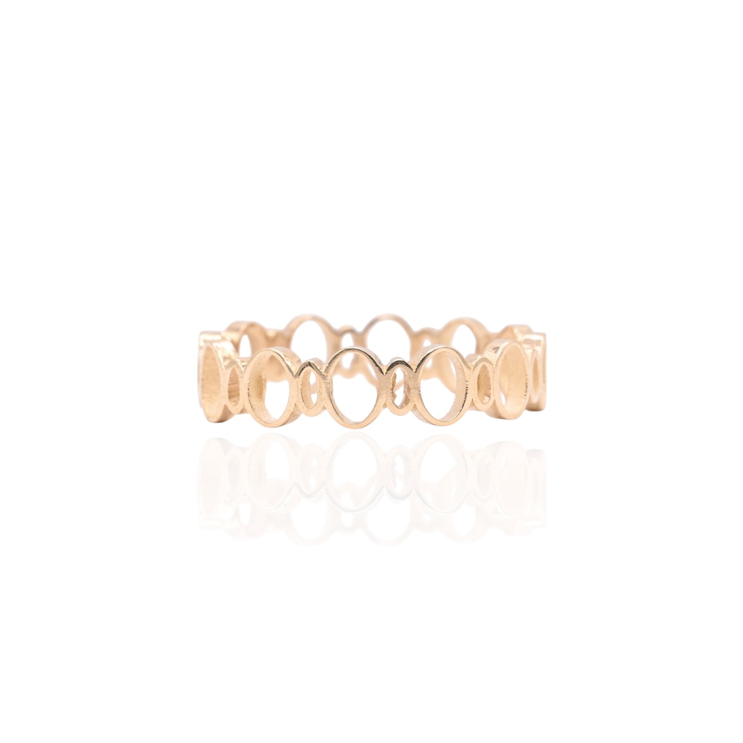 Open Circles Ring 14K Yellow Gold Size 7 (Larrea Original)