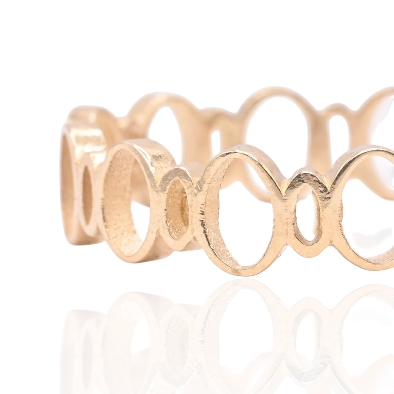 Open Circles Ring 14K Yellow Gold Size 7 (Larrea Original)