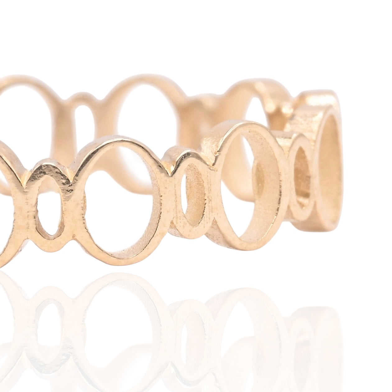 Open Circles Ring 14K Yellow Gold Size 7 (Larrea Original)