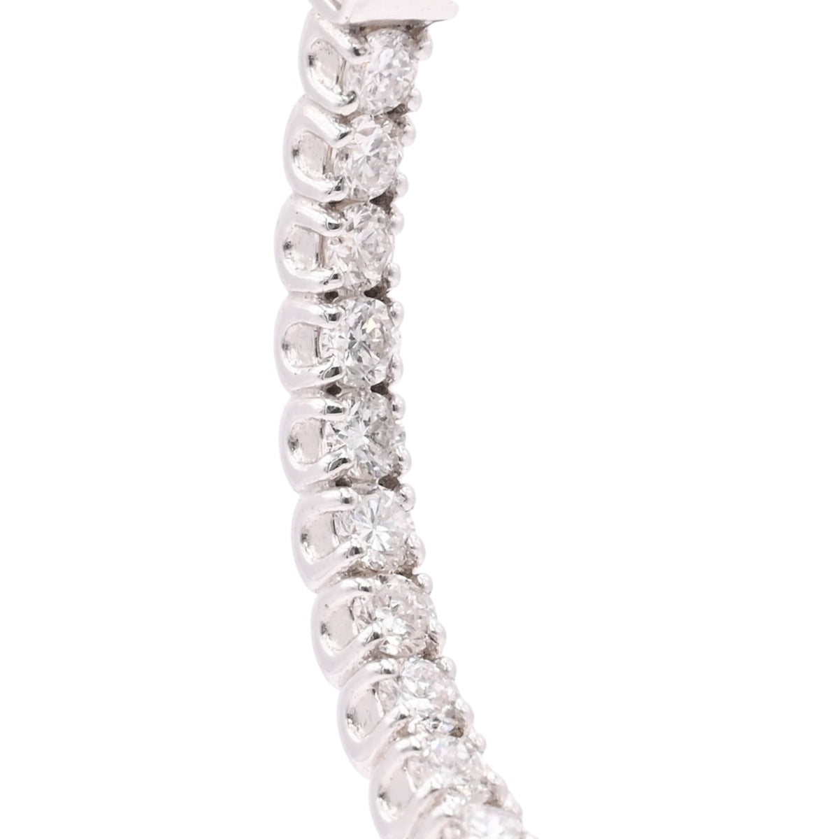 LAB DIAMOND Large Inside Out Hoop Earrings 14K White Gold with Premium Locks 2.18mm Thick/30.43mm Diameter 1.59cttw