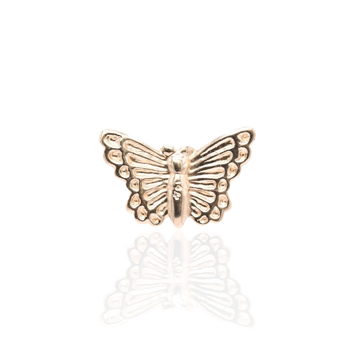 Lightweight Butterfly Stud Earrings 14K Yellow Gold