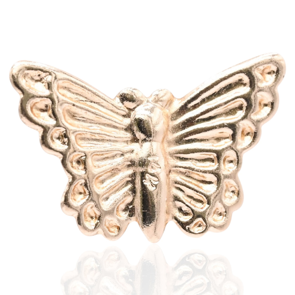 Lightweight Butterfly Stud Earrings 14K Yellow Gold