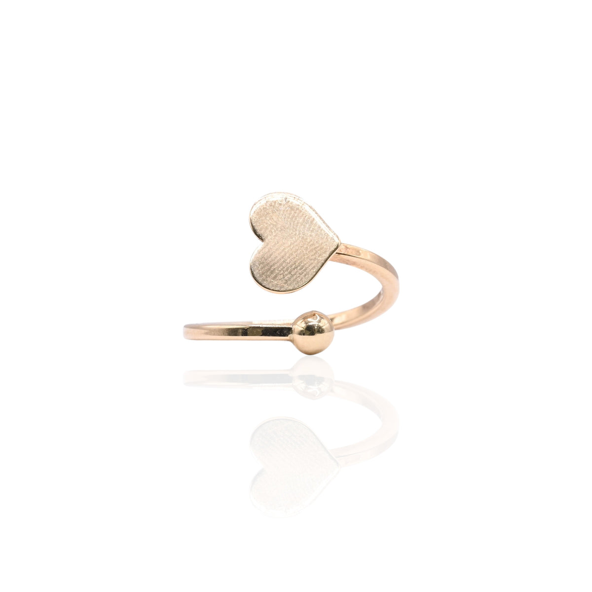Open Heart Wrap Ring 14K Yellow Gold Size 5