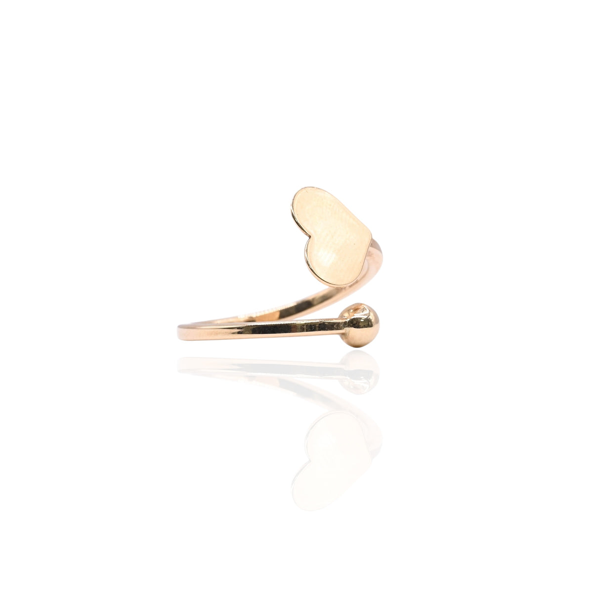 Open Heart Wrap Ring 14K Yellow Gold Size 5