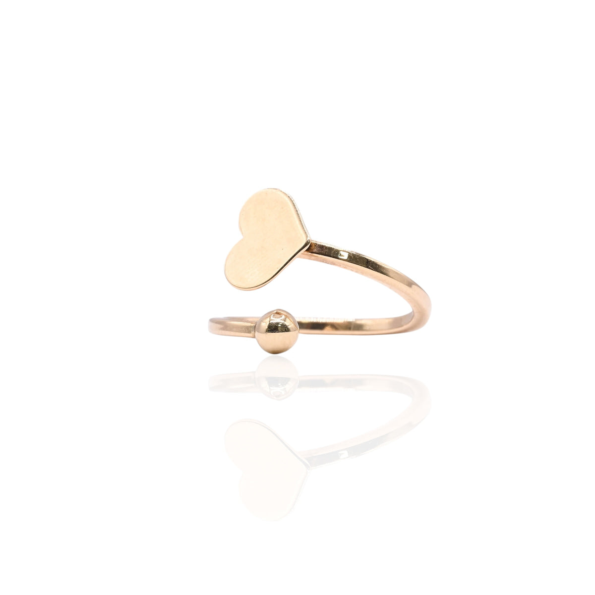 Open Heart Wrap Ring 14K Yellow Gold Size 5