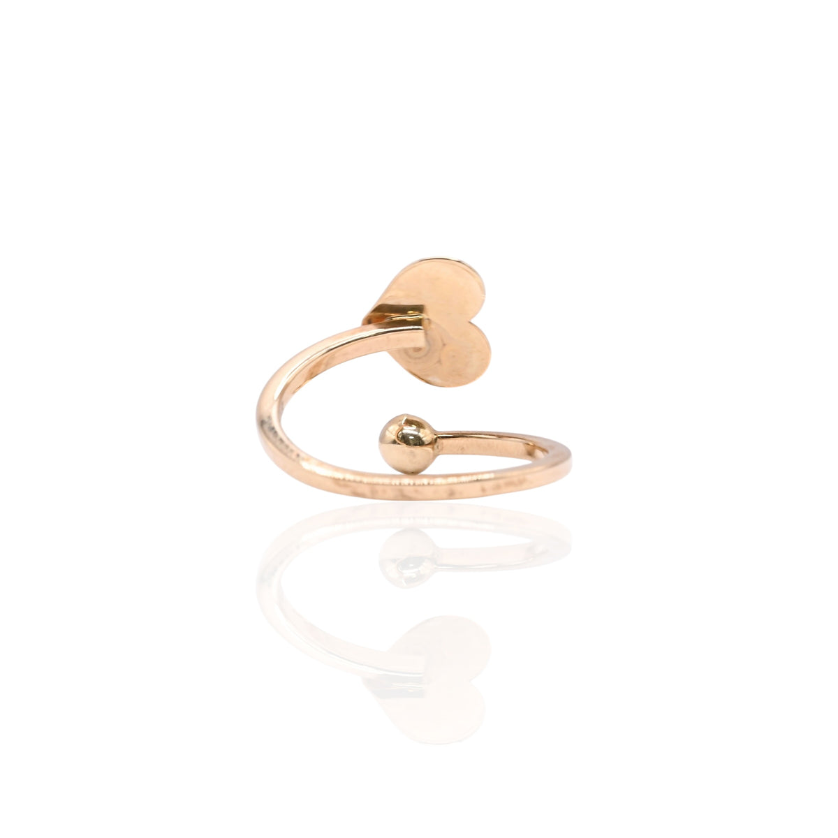 Open Heart Wrap Ring 14K Yellow Gold Size 5