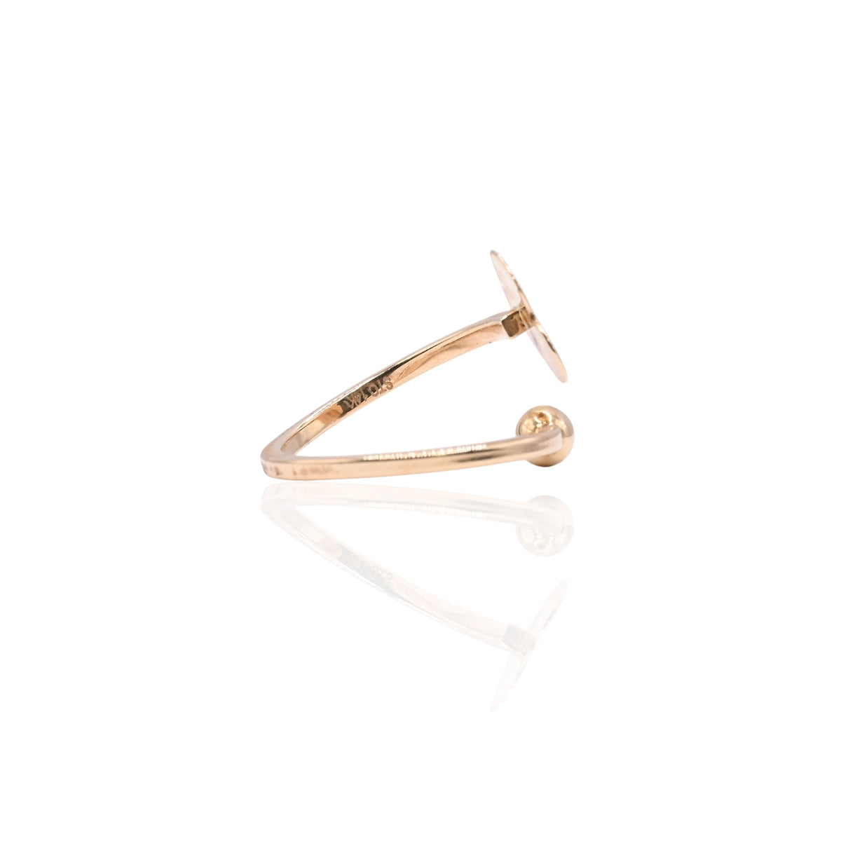 Open Heart Wrap Ring 14K Yellow Gold Size 5