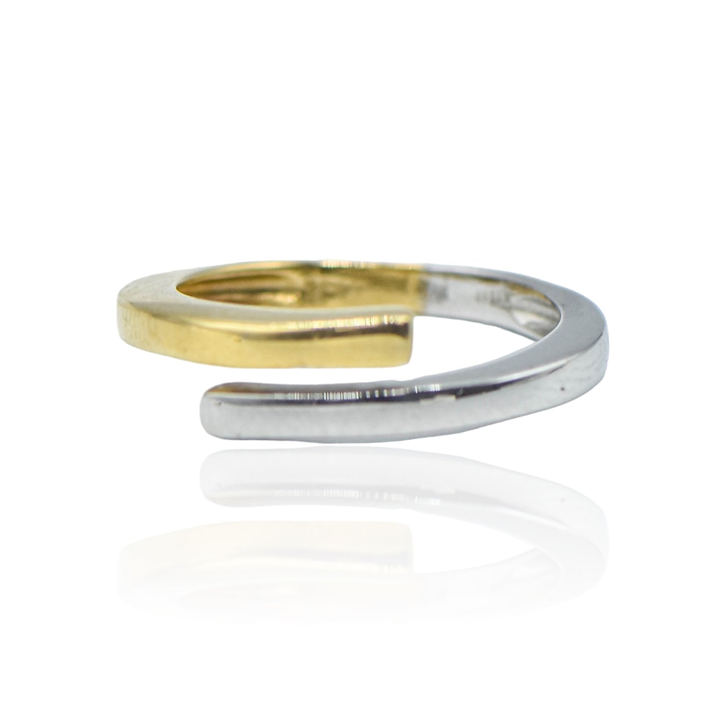 Yellow Gold & White Gold Wrap Ring 14K