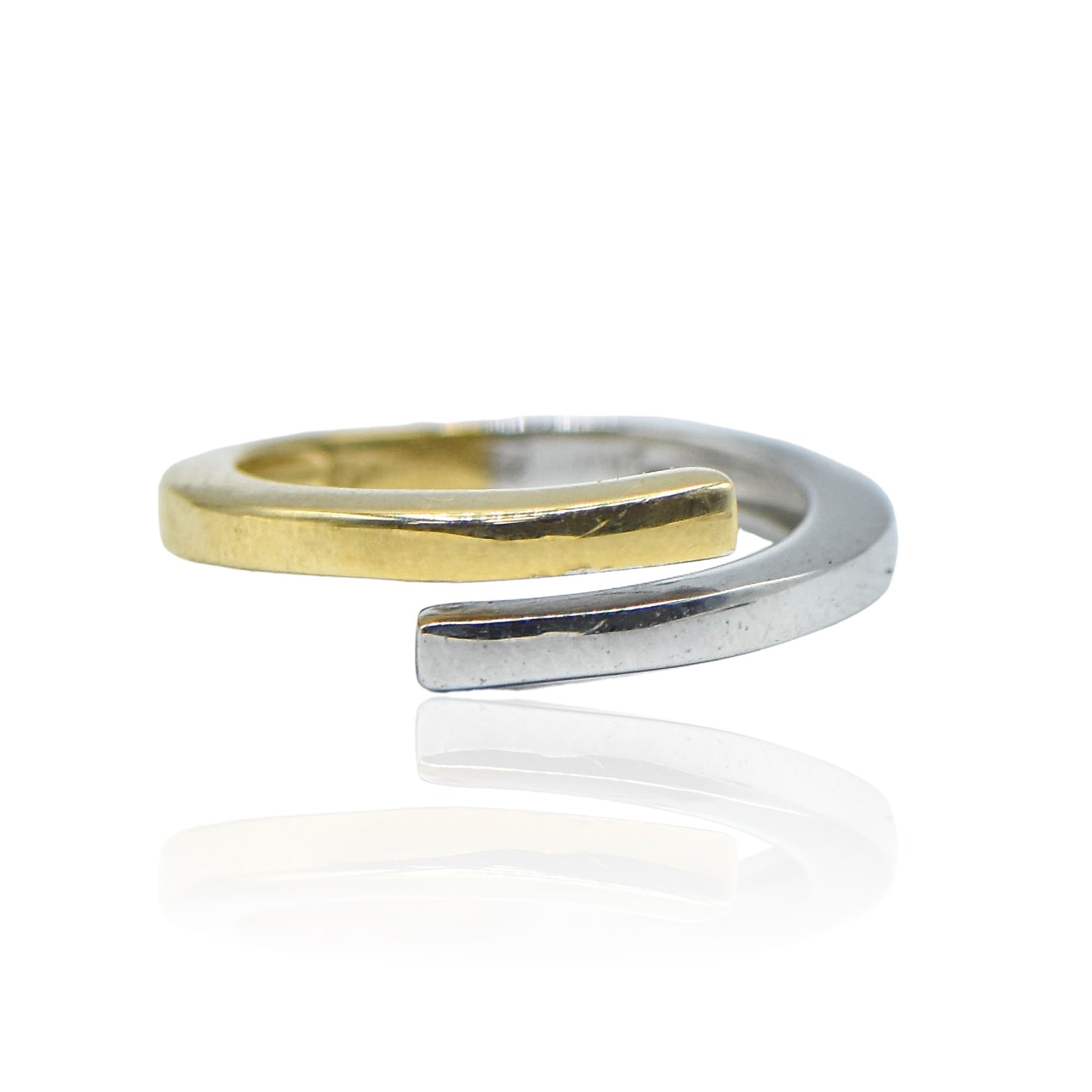 Yellow Gold & White Gold Wrap Ring 14K