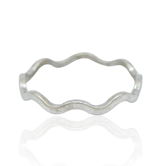 Wavy Sterling Silver Ring