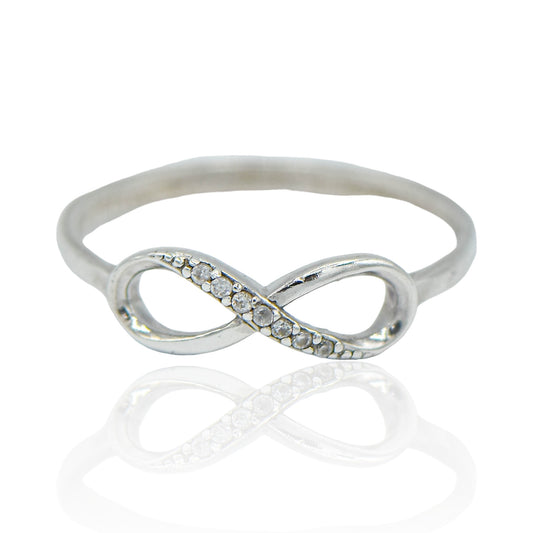 Eternity Loop with CZ stones Sterling Ring