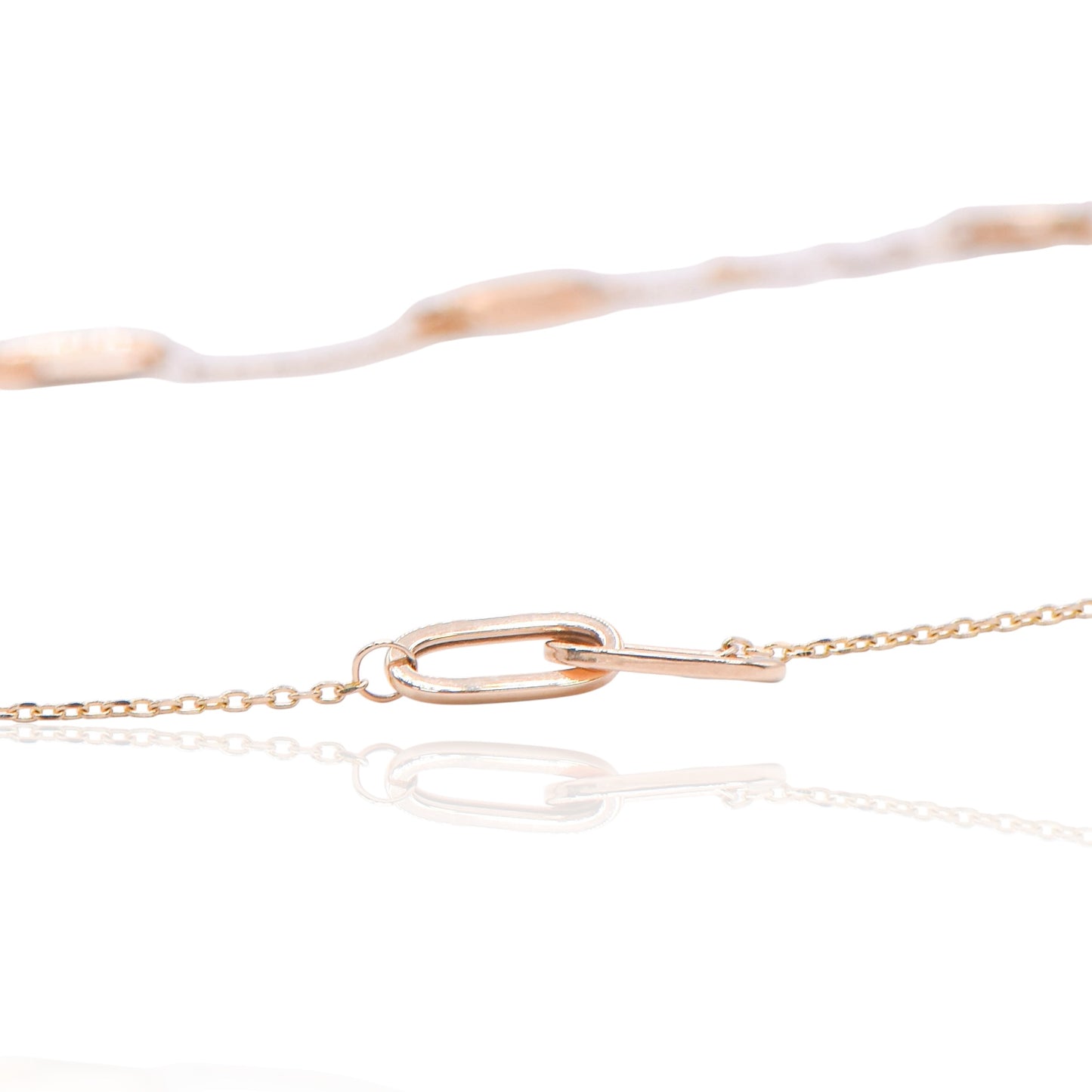 Interlocking Links Chain 14K Yellow Gold Necklace 18in