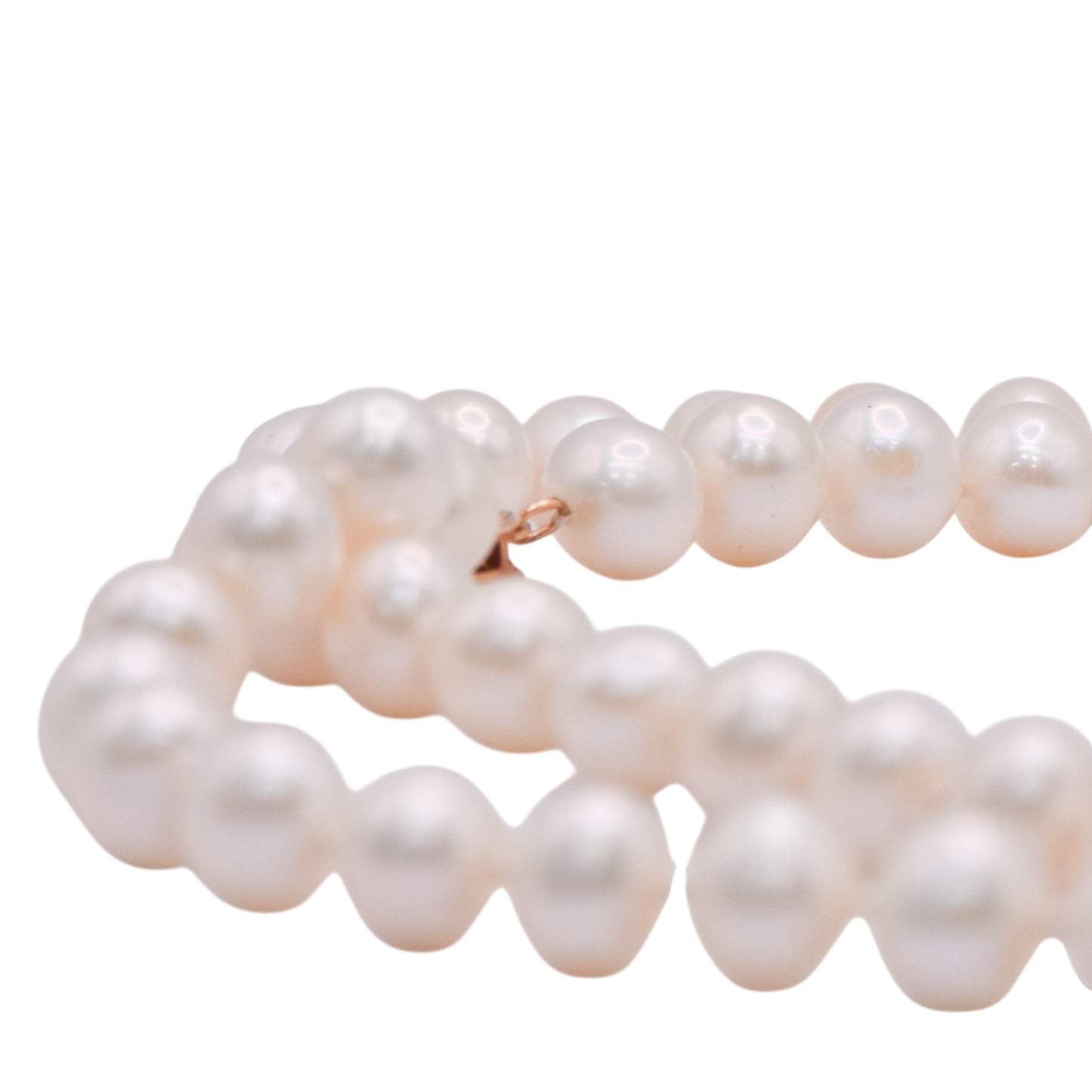 Double Strand Pearl Necklace 14K Yellow Gold Closure 18in