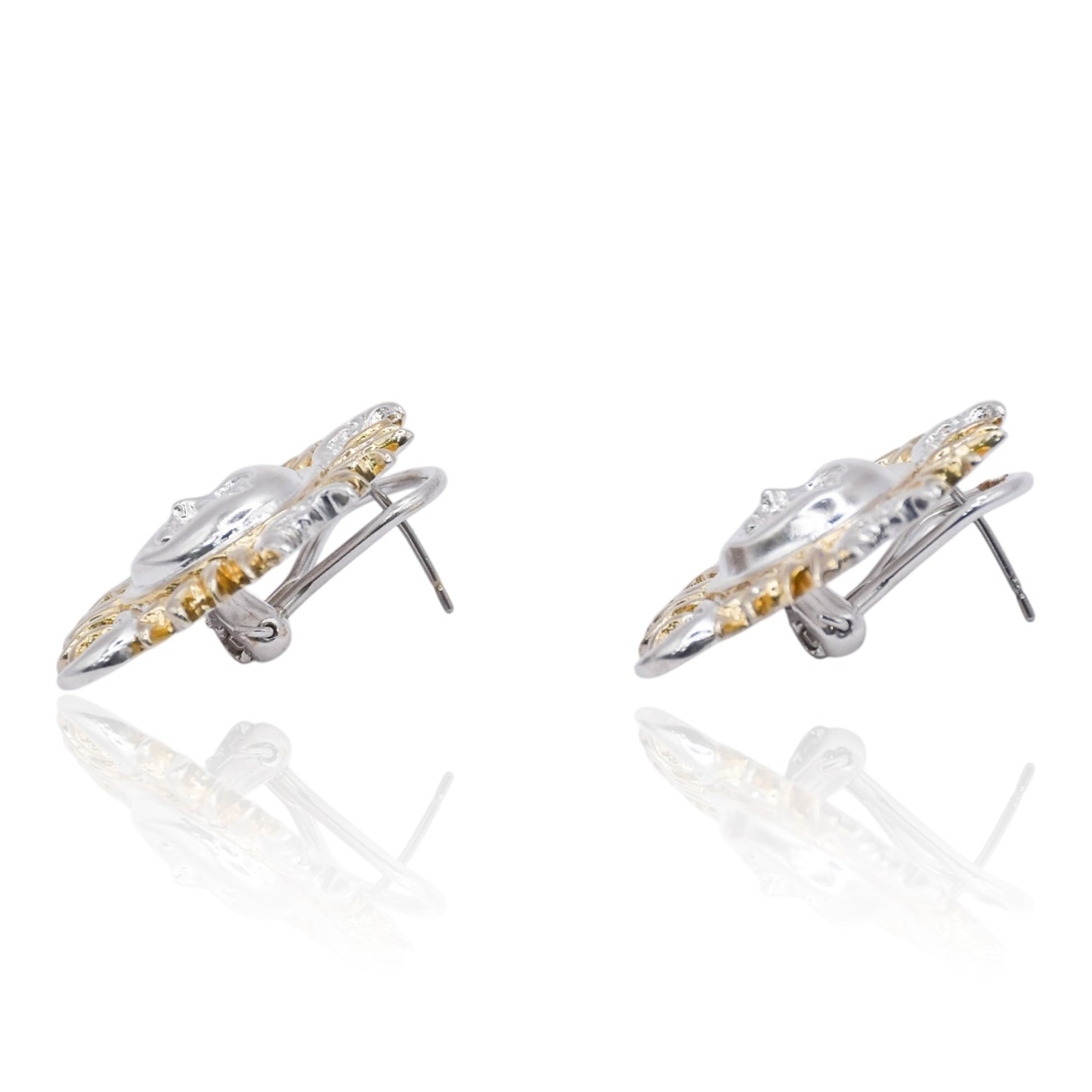 Vintage Sergio Bustamante Sun & Moons Earrings, Sterling Silver