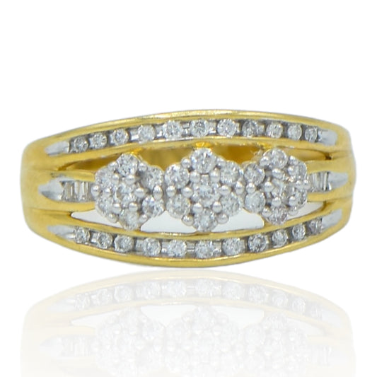 Diamond Cluster Ring .42cttw 14K Yellow Gold