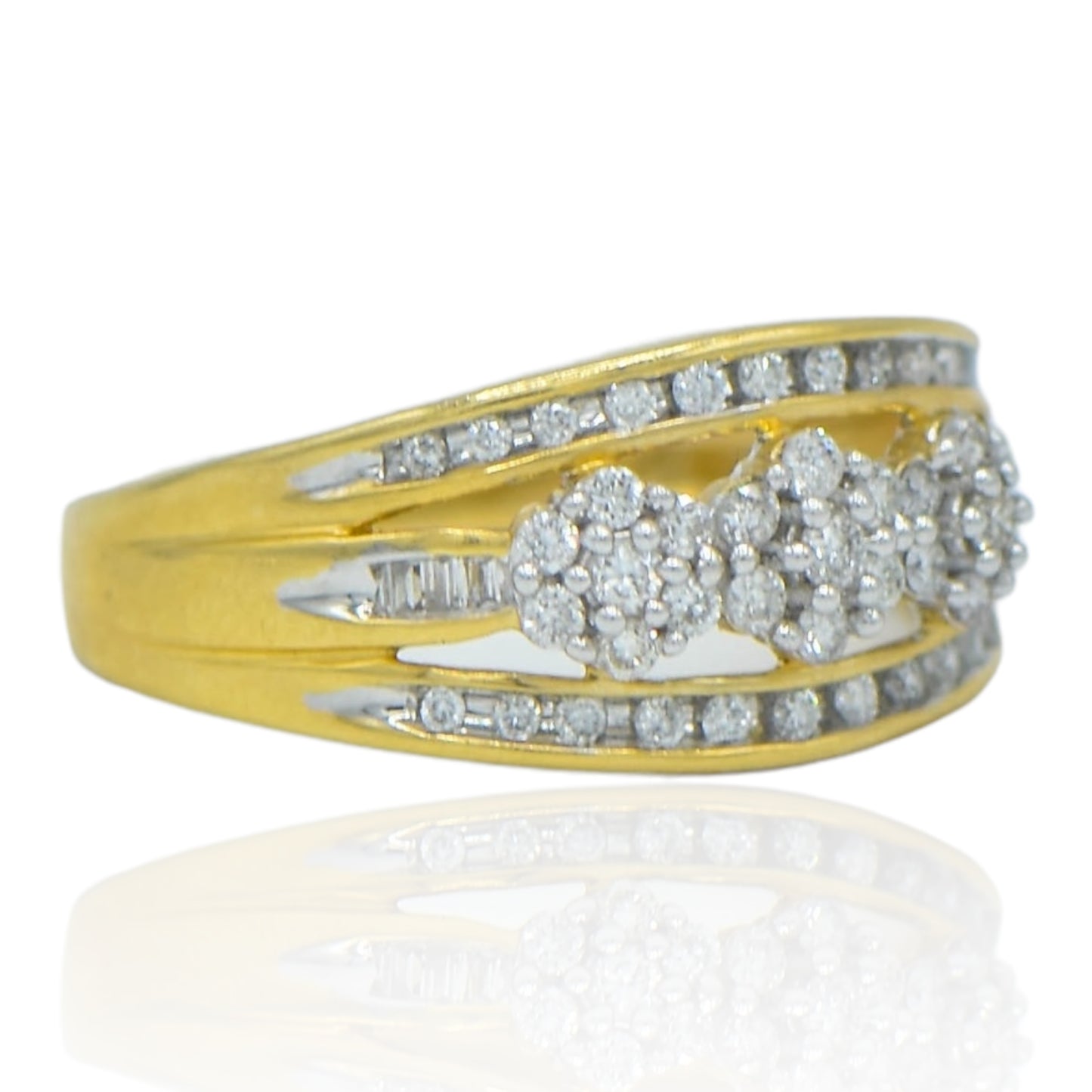 Diamond Cluster Ring .42cttw 14K Yellow Gold