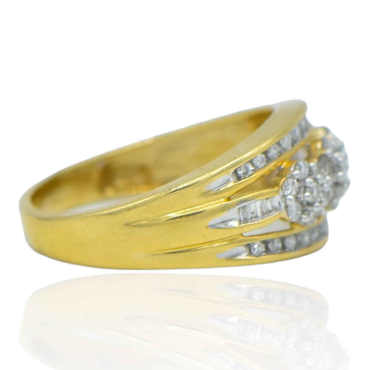 Diamond Cluster Ring .42cttw 14K Yellow Gold